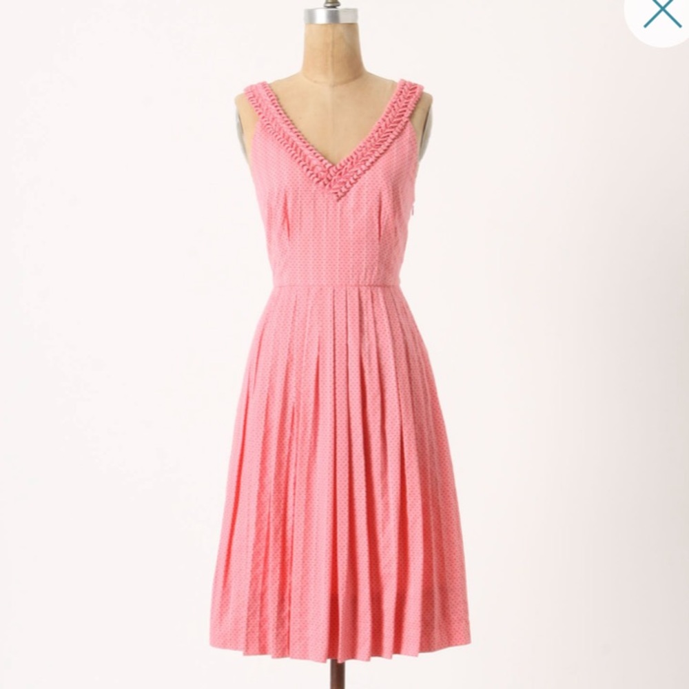 Anthropologie Pink Midi Dress